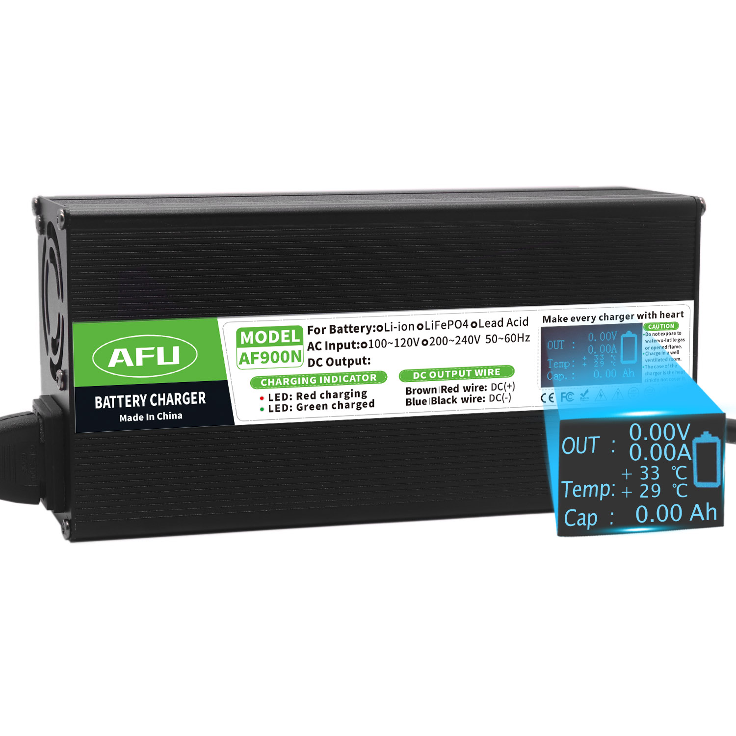 Chargeur de batterie LiFePO4 2 - 84V 20A Smart Charger avis et prix